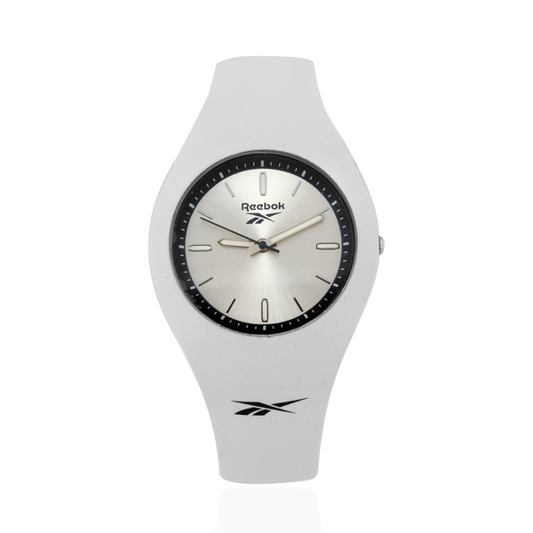 Reebok Water Resistant Sports Watch with White Silicone Strap