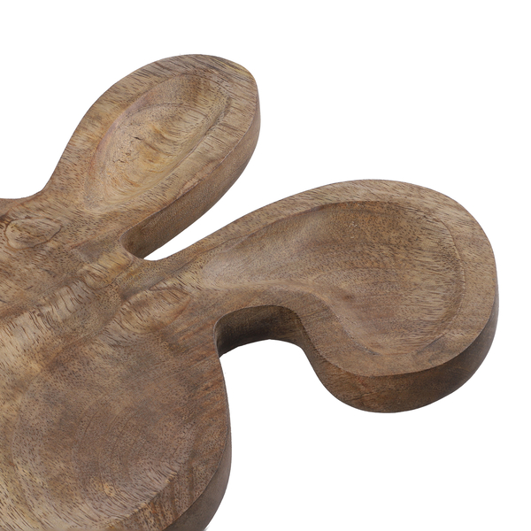 Handmade Wooden Bunny Shaped Platter