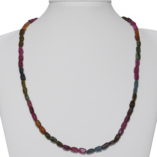 Rainbow Tourmaline Tumble Necklace (Size 20) 120.000 Ct.