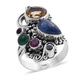 Sajen Silver GEM HEALING Collection- Kyanite, Citrine and Multi Gemstone Ring in Sterling Silver 5.58 Ct.