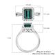 950 Platinum AAAA Indicolite Diamond VS/E-F Solitaire Ring 2.20 Ct,  Platinum Wt. 6.07 Gms