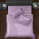 Serenity Night 4 Piece Set 100% Bamboo Sheet Set Including 1 Flat Sheet 1 Fitted Sheet and 2 Pillowcases in Lavender
