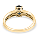9K Yellow Gold AA Indicolite and Diamond Ring 1.25 Ct.