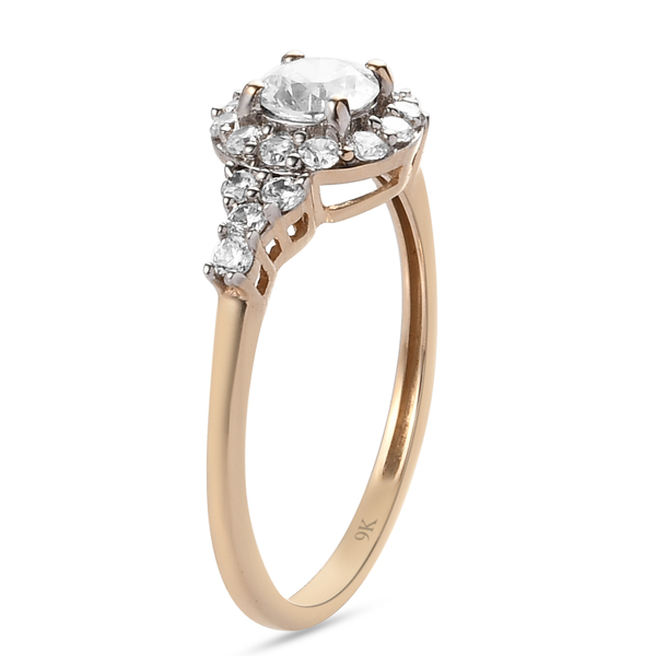 Lustro Stella - 9K Yellow Gold Ring Made with Finest CZ 1.32 Ct.