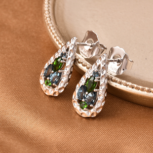 RACHEL GALLEY Misto Collection - London Blue Topaz and AA Chrome Diopside Earrings (with Push Back) 