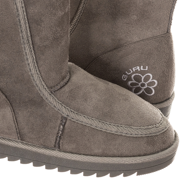 GURU Womens Winter Fluffy Ankle Boots (Size 3) - Grey