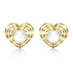 9K Yellow Gold   Cubic Zirconia ,  Pearl  Earring 2.30 ct,  Gold Wt. 0.59 Gms  2.300  Ct.