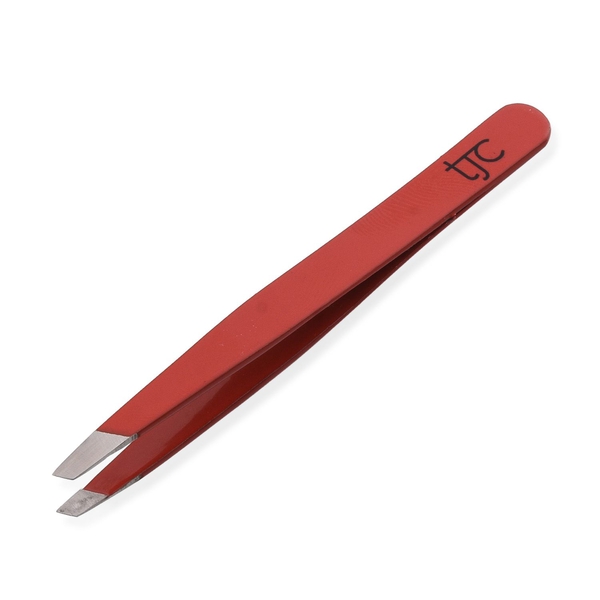 Duo Tweezer Set -One Pointed and One Slanted -Red