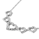 RACHEL GALLEY Heart Necklace (Size 24) in Rhodium Overlay Sterling Silver