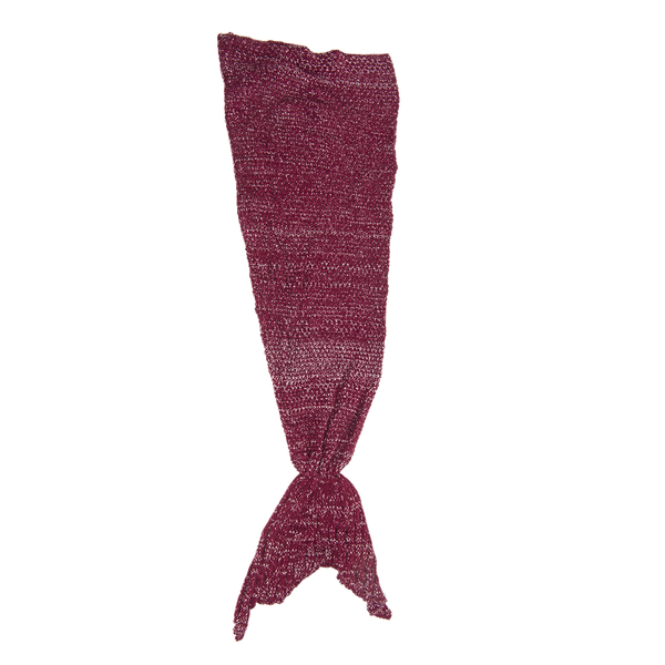 Wine Red Colour Mermaid Tail Blanket Size 148x46 Cm
