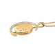 Diamond Pendant with Chain (Size 20) in Vermeil Yellow Gold Overlay Sterling Silver 0.50 Ct, Silver Wt. 6.21 Gms