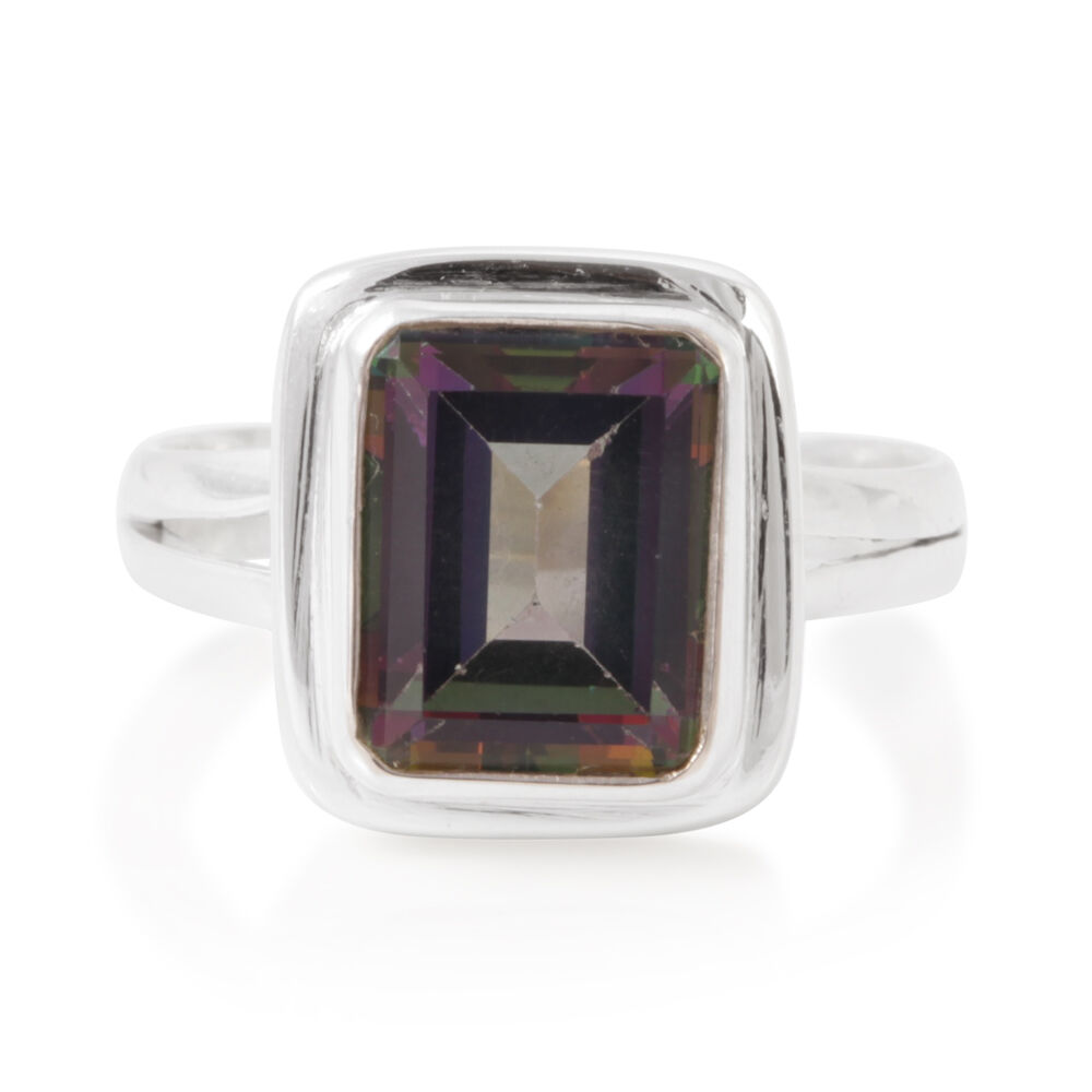 Northern Lights Mystic Topaz (Oct) Ring in Sterling Silver 5.580 Ct.