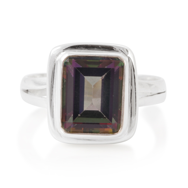 Northern Lights Mystic Topaz (Oct) Ring in Sterling Silver 5.580 Ct.
