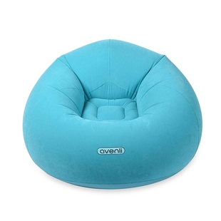 Inflatable and Portable Lazy Chair (Size: 105x105x65cm) - Blue