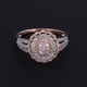 9K Rose Gold Pink Diamond and White Diamond Ring 1.01 Ct.