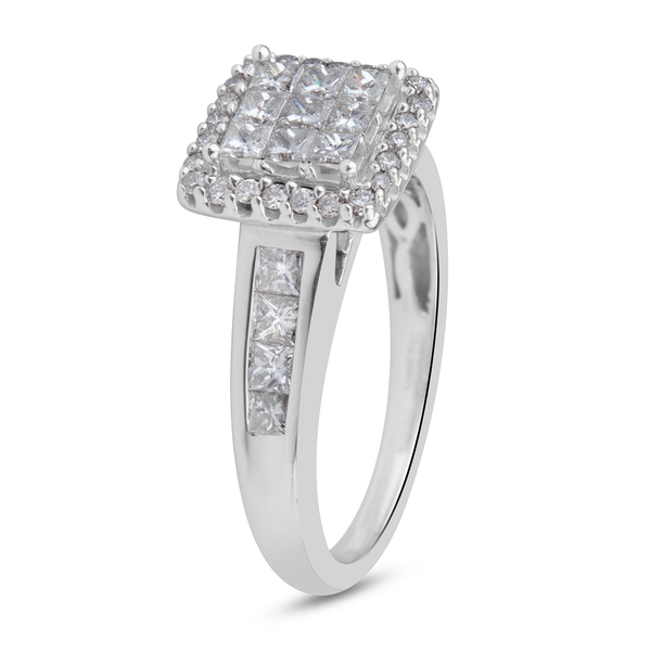 NY Close Out 14K White Gold Diamond (SI-I1/G-H) Ring 1.01 Ct. - Size N