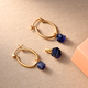 2 Piece Set - Masoala Sapphire (FF) Pendant and Detachable Hoop Earrings with Clasp in 14K Gold Overlay Sterling Silver 12.20 Ct.