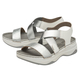 Lotus Moderna Open Toe Sandals  White and Silver