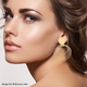 Earrings (With Push Back) in Yellow Gold Tone