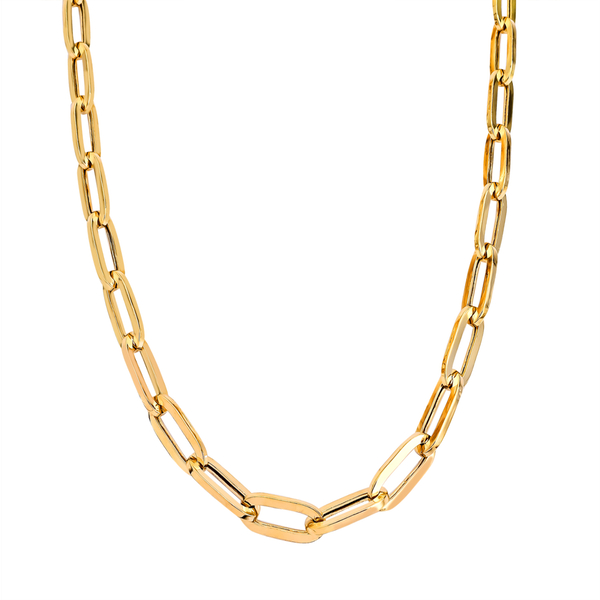 Hatton Garden Close Out - 9K Yellow Gold Paper Clip Necklace with Lobster Clasp (Size - 24), Gold Wt. 10.40 Gms