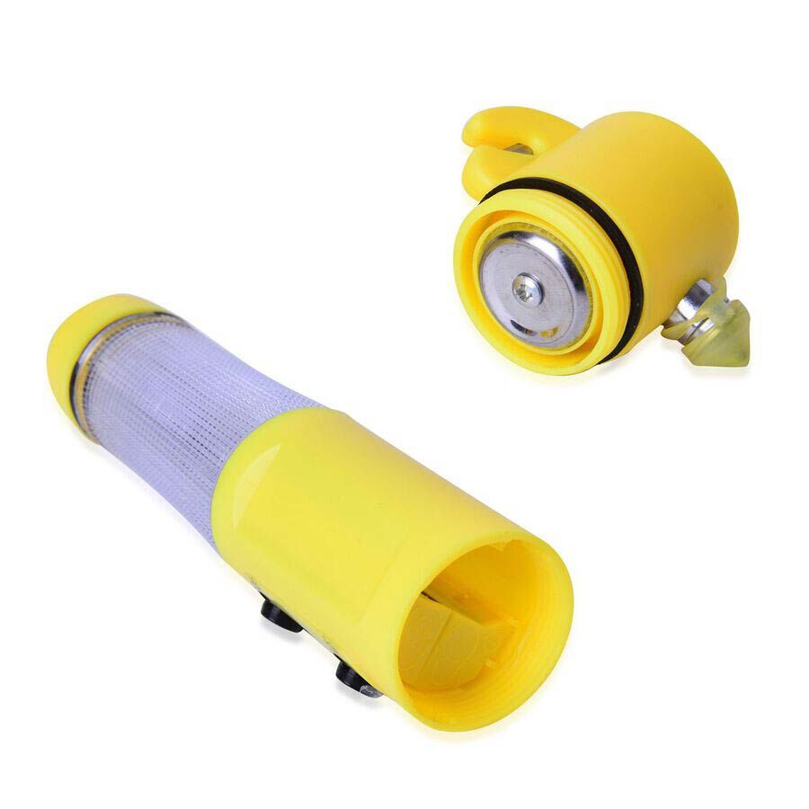 Yellow and Black Colour Multi Functional Hammer with LED Flashlight (Size 19.30X6.98X3.98 Cm)
