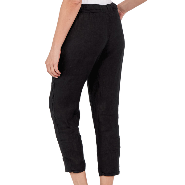 NOVA of London Linen Trousers in Black (Size 8-14)