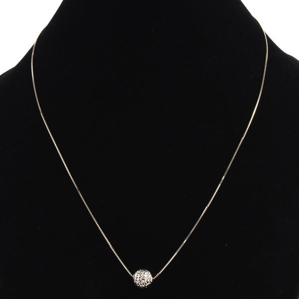 Designer Inspired Italian Made - 9K Yellow Gold Diamond Cut Necklace (Size - 20) with Lobster Clasp