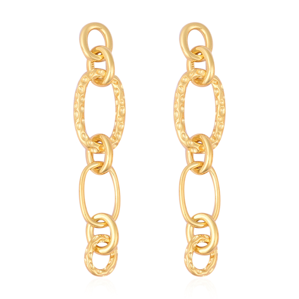 RACHEL GALLEY Allegro Collection - Yellow Gold Overlay Sterling Silver Dangle Link Earrings (with Pu