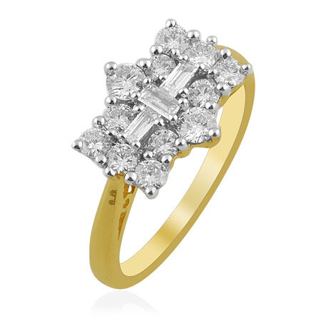ILIANA Diamond  (Clarity SI Colour G-H) 18K Y Gold Ring  1.000 Ct.