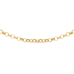 Hatton Garden Close Out  9K Yellow Gold Belcher Necklace (Size 18) With Spring Ring Clasp.