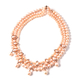 LucyQ Pearl Drop Collection - Pink Freshwater Pearl and Natural Cambodian Zircon Necklace (Size 19) 