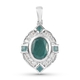 Grandidierite and Natural Cambodian Zircon Pendant in Platinum Overlay Sterling Silver 2.50 Ct.