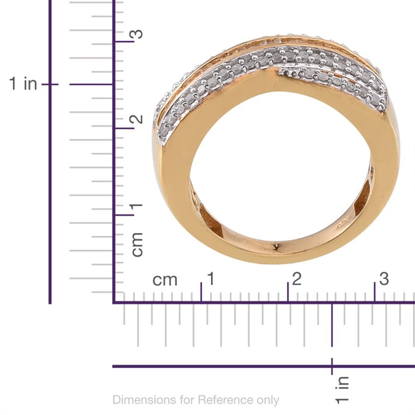 Diamond (Bgt) Ring in 14K Gold Overlay Sterling Silver 0.500 Ct.