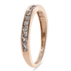 9K Rose Gold Natural Pink Diamond Half Eternity Ring 0.36 Ct.