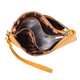 Sencillez 100% Genuine Leather RFID Snake-Skin Embossed Clutch Bag in Mustard
