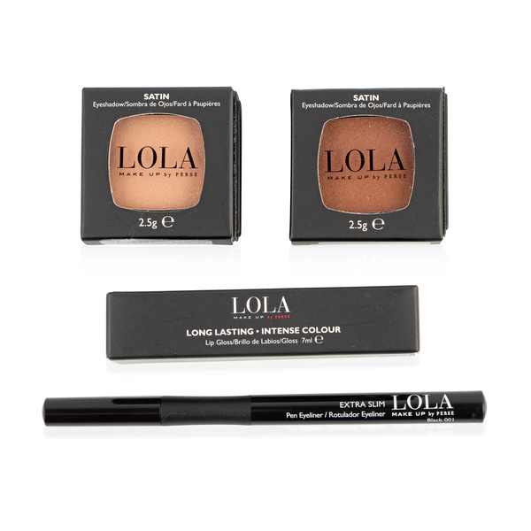 Lola: Glowy Look (Incl. 2x Single Eyeshadow, Long Lasting Intense Lip Gloss, Pen Eyeliner Extra Slim