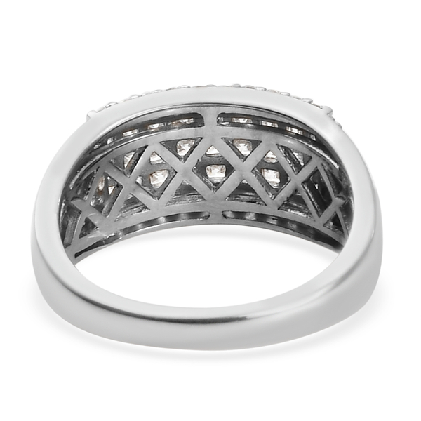 Lustro Stella Sterling Silver Ring Made with Finest CZ1.62 Ct.