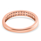 9K Rose Gold Natural Pink Diamond Half Eternity Ring 0.50 Ct.