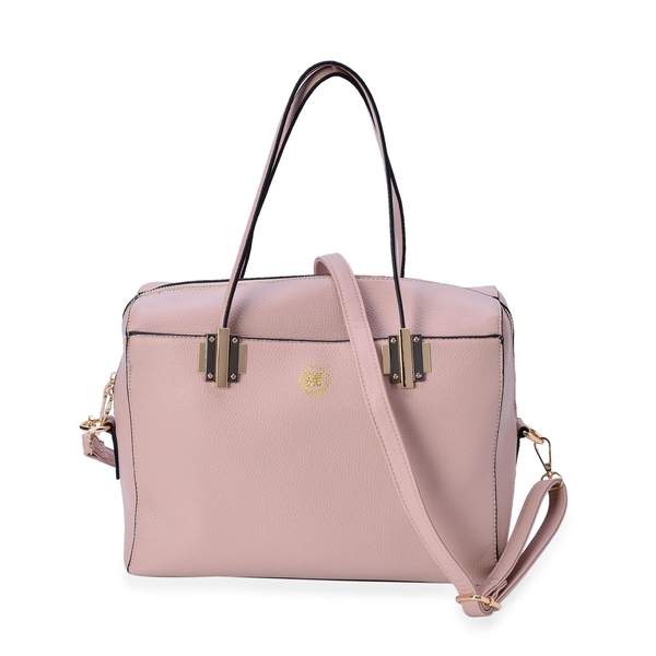 YUAN COLLECTION Dusk Pink Bag with Adjustable and Removable Shoulder Strap (Size 31x29x13 Cm)
