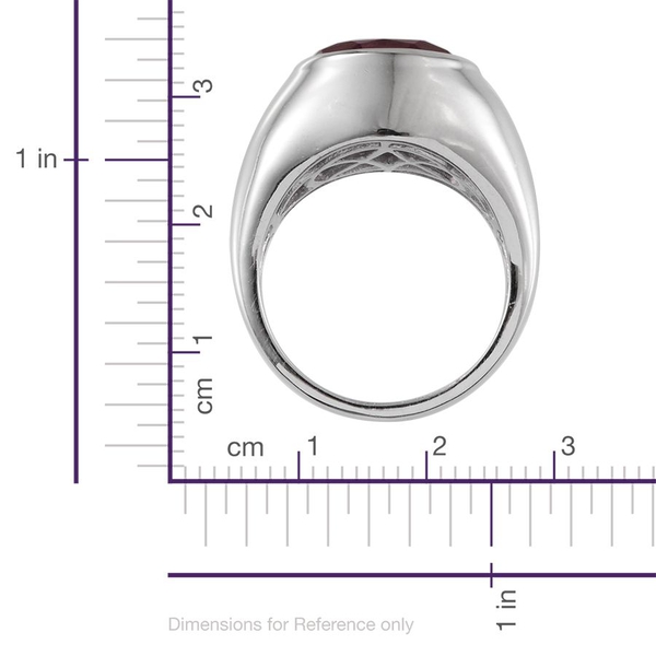 Kunzite Colour Quartz (Ovl) Solitaire Ring in Platinum Overlay Sterling Silver 5.750 Ct.