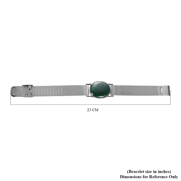 Malachite Bracelet (Size 9) in Stainless Steel