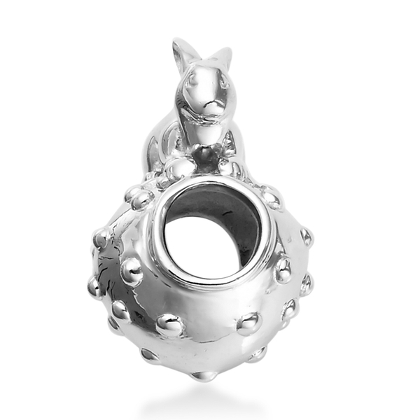 Charmes De Memoire Platinum Overlay Sterling Silver Bunny Charm