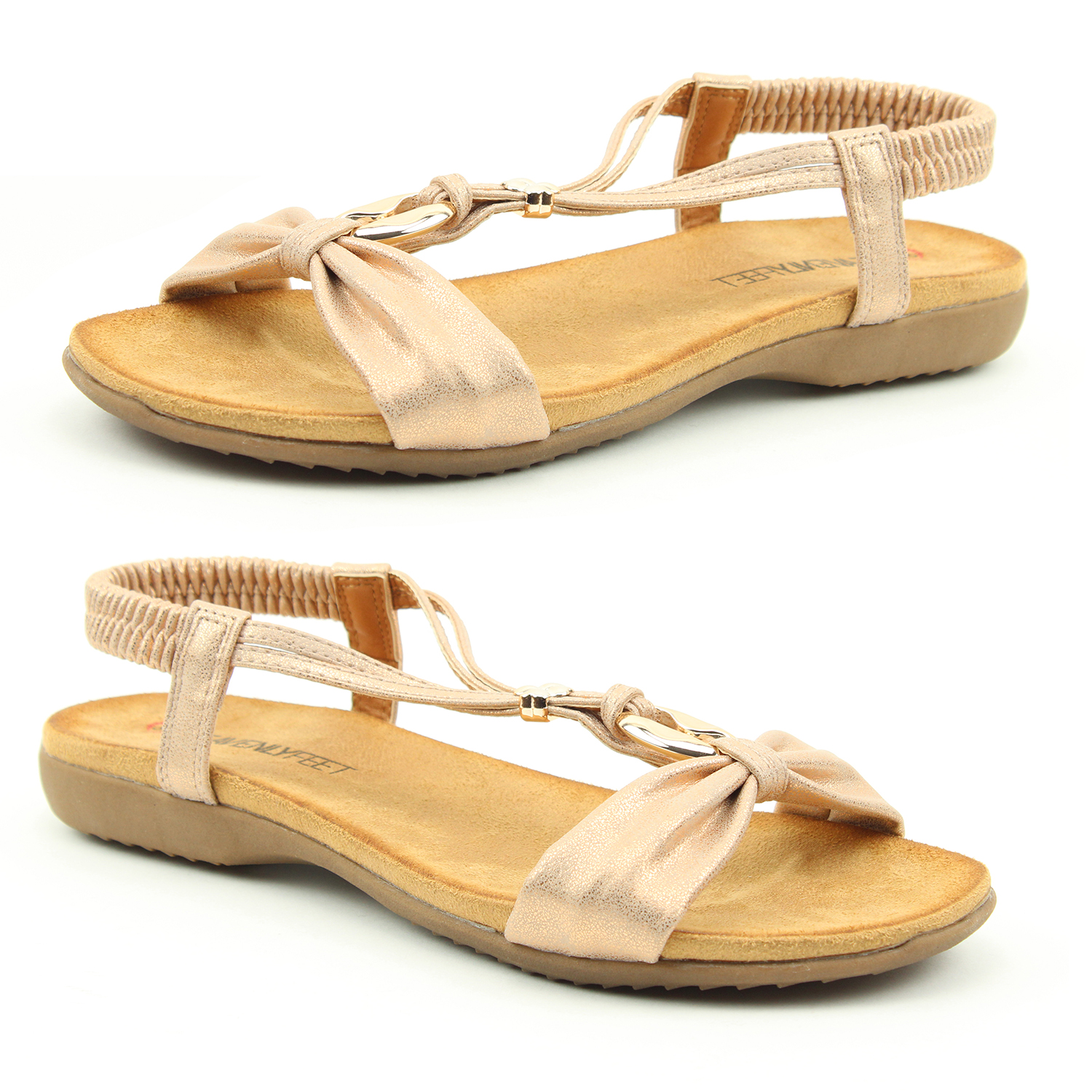 Heavenly Feet Floral Campari Sandals Black