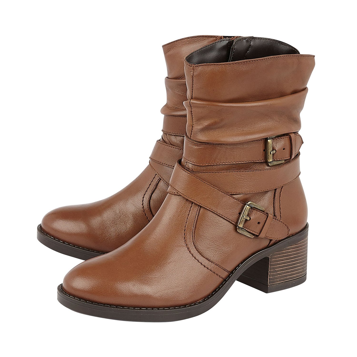 Lotus Tan Leather Iowa Ankle Boots (Size 4)