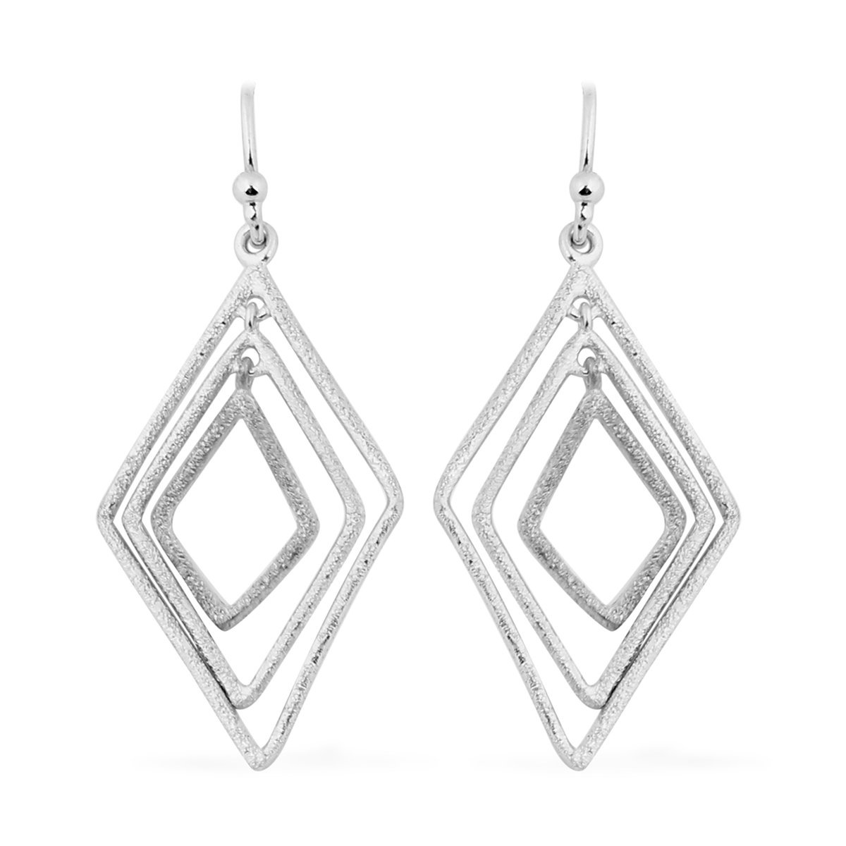 NY Designer Close Out Deal - Sterling Silver Diamond Cut Hook Earrings