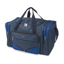 Black and Navy Multi Zipped Compartment Holdall (Size 30x50x27 cm)