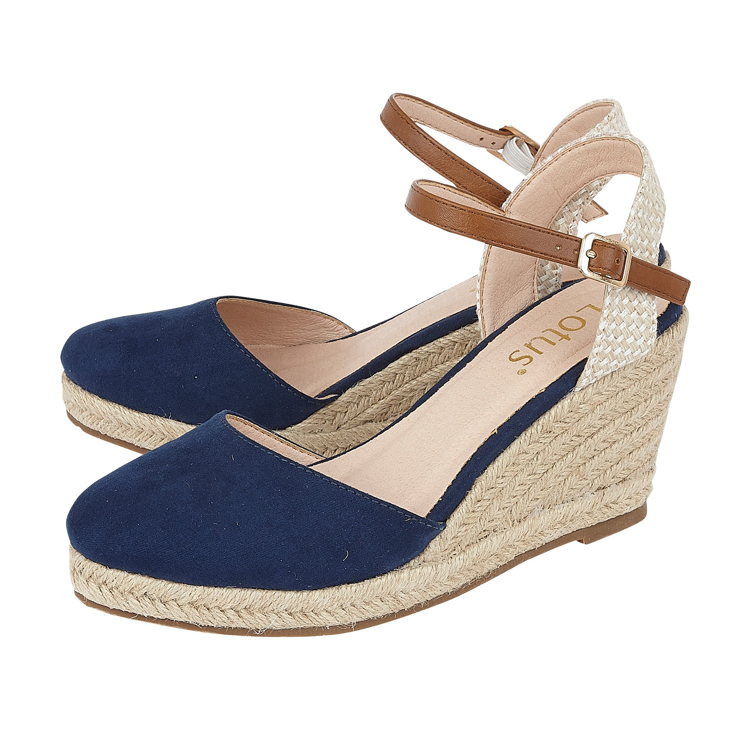 Lotus Liv Navy Espadrille Wedge