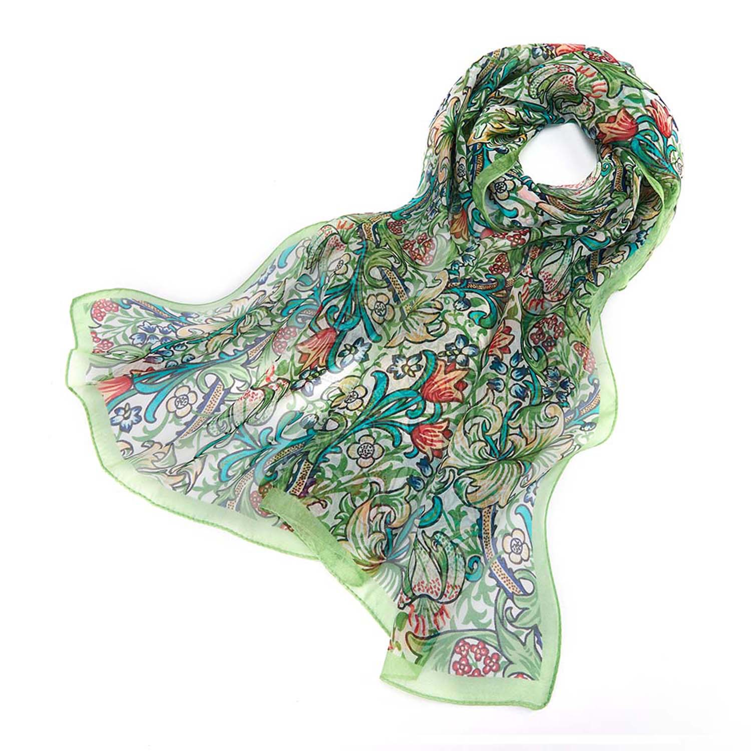 Signare Tapestry Silk William Morris Golden Scarves - Lily