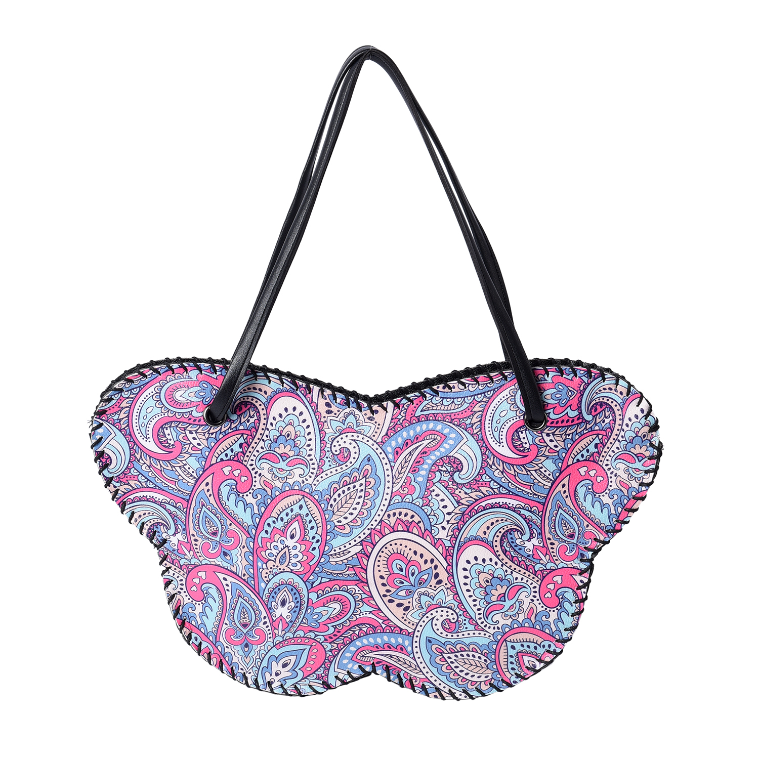 Butterfly-Shaped Water Resistant Tote Bag in Kaleidoscope Pink Print