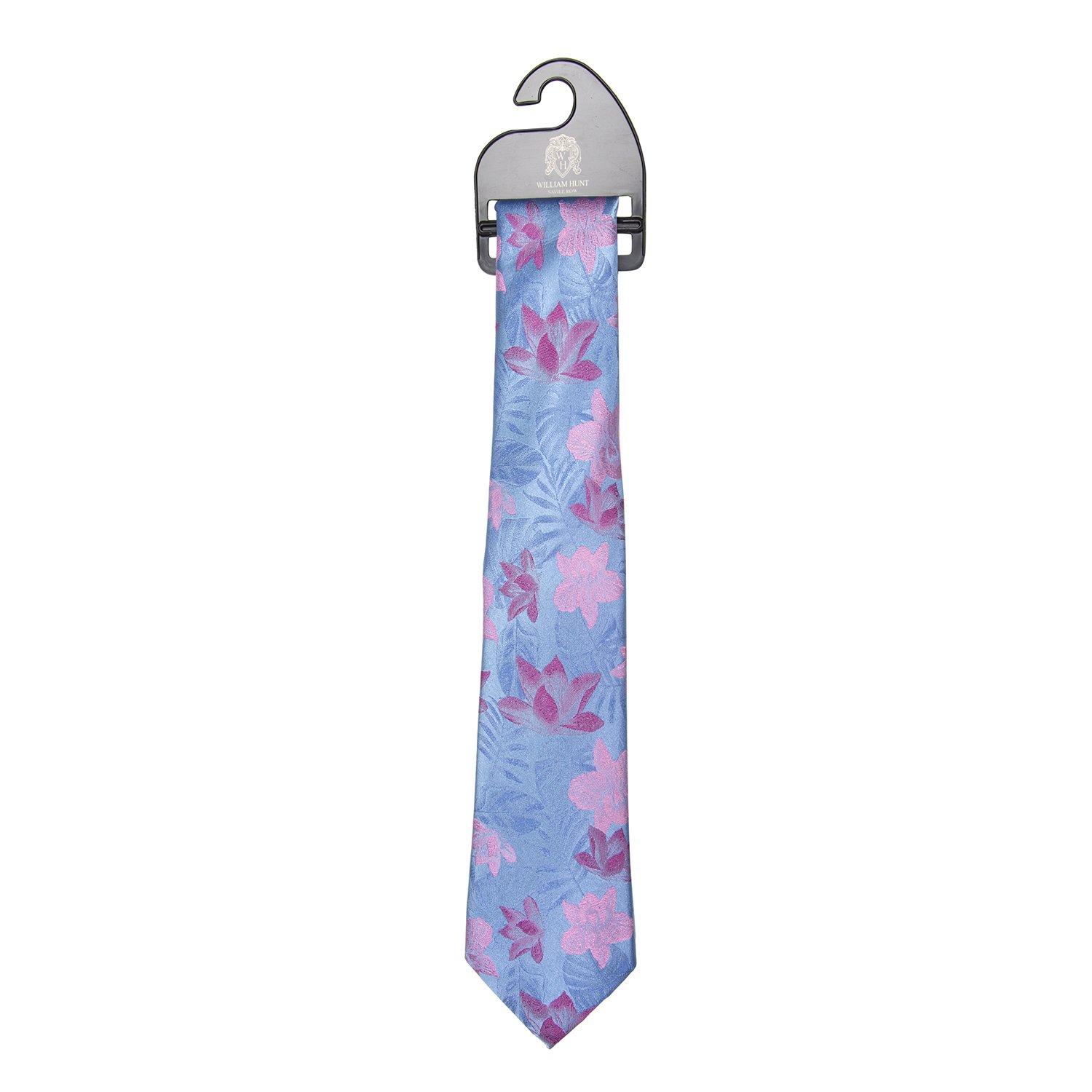 William Hunt - Silk Flower Tie - Light Blue